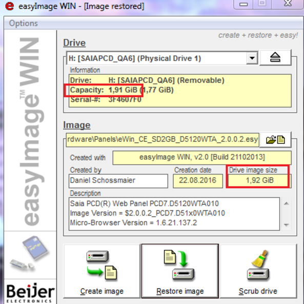 r drive image 6 serial